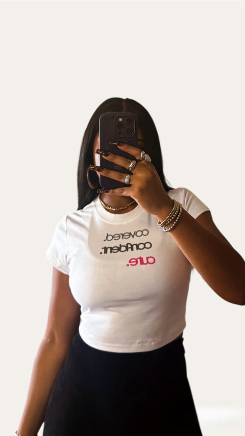 Covered. Confident. Cute. Baby Tee